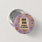Our Little Boo 1st Birthday Halloween Thank You 缶バッジ (正面&裏面)