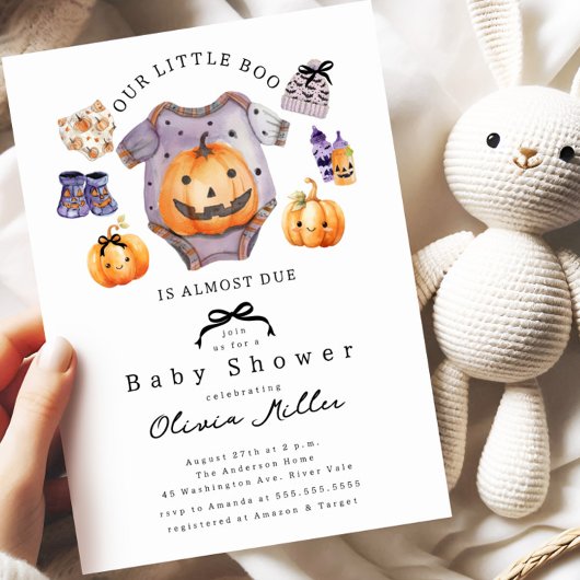 Our Little Boo Baby Shower  Invitation 招待状