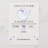 Our little boo is almost due! baby shower invite 招待状 (正面)