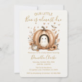 Our Little Boo is Almost Due Boho Baby Shower 招待状 (正面)