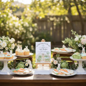 Our Little Bunny Is On The Way Garden Baby Shower 招待状