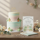 Our Little Bunny Is On The Way Garden Baby Shower 招待状