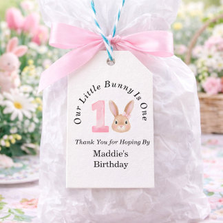 Our Little Bunny Is One 1st Birthday Thank You ギフトタグ