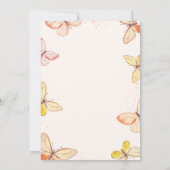 Our Little Butterfly Buttercream 1st Birthday 招待状 (裏面)