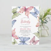 Our Little Butterfly Gender Neutral Baby Shower 招待状 (スタンド正面)