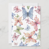 Our Little Butterfly Gender Neutral Baby Shower 招待状 (裏面)