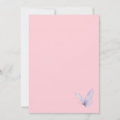 Our Little Butterfly Girl's Pink Birthday Party 招待状 (裏面)