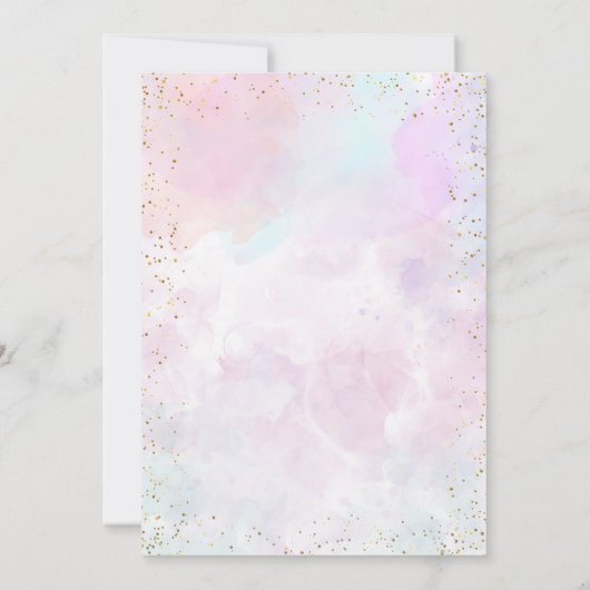 Our Little Butterfly Gold Glitter Invitation 招待状 (裏面)