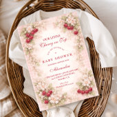 Our Little Cherry Blossom Baby Shower 招待状