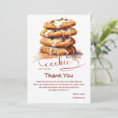 Our Little Cookie Is On The Way Baby Shower サンキューカード (スタンド正面)