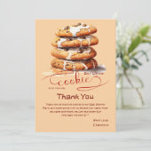 Our Little Cookie Is On The Way Baby Shower サンキューカード (スタンド正面)