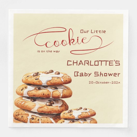 Our Little Cookie Is On The Way Cute Baby Shower (正面)