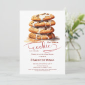 Our Little Cookie Is On The Way Cute Baby Shower 招待状 (スタンド正面)