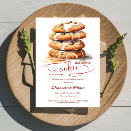 Our Little Cookie Is On The Way Cute Baby Shower 招待状