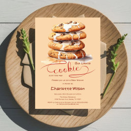 Our Little Cookie Is On The Way Cute Baby Shower 招待状