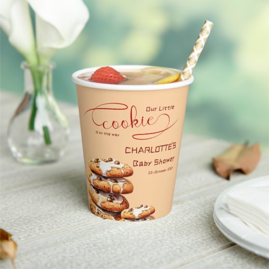 Our Little Cookie Is On The Way Cute Baby Shower 紙コップ (インサイチュ)