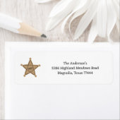 Our Little Cowboy Baby Shower Return Address ラベル (インサイチュ)