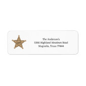 Our Little Cowboy Baby Shower Return Address ラベル (正面)