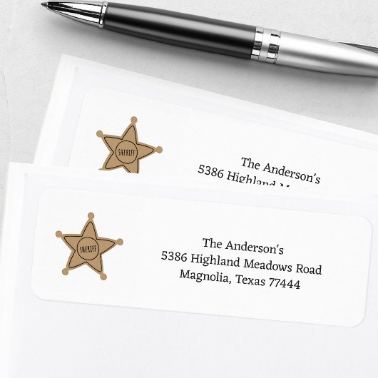 Our Little Cowboy Baby Shower Return Address ラベル