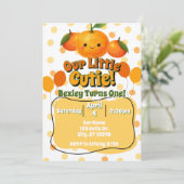 Our Little Cutie clementine birthday 招待状 (スタンド正面)