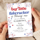 Our Little Firecracker 1st Birthday Invitation 招待状