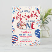 Our Little Firecracker is turning one invitat 招待状 (スタンド正面)