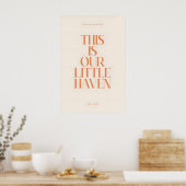 Our Little Haven Typography Print, Orange Serif on ポスター (キッチン)