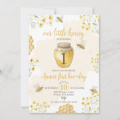 Our Little Honey 1st Birthday Invitation 招待状 (正面)