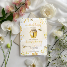 Our Little Honey 1st Birthday Invitation