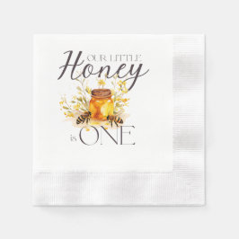 Our Little Honey is One napkin 縁ありカクテルナプキン