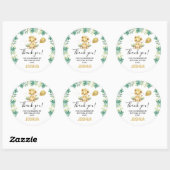 Our Little King Lion Crown Balloon 1st Birthday ラウンドシール (シート)