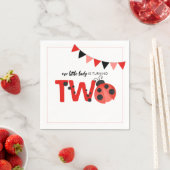 Our Little Lady is Turning Two Ladybug スタンダードカクテルナプキン (インサイチュ)