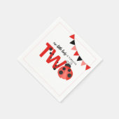Our Little Lady is Turning Two Ladybug スタンダードカクテルナプキン (角)