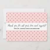 Our Little Lady Script Photo Birth Announcement 案内状 (裏面)