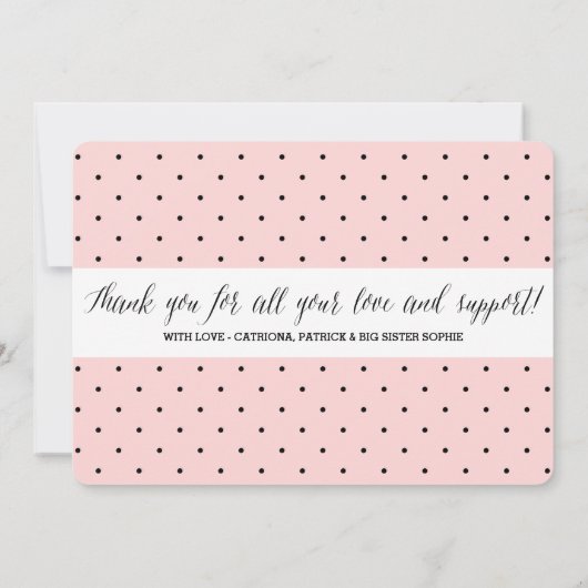 Our Little Lady Script Photo Birth Announcement 案内状 (裏面)