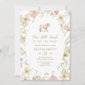 Our Little Lamb Wildflower Baby Shower 招待状 (正面)