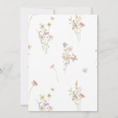 Our Little Lamb Wildflower Baby Shower 招待状 (裏面)