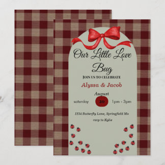 Our Little Love Bug Baby Shower Invitation  招待状