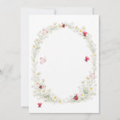 Our Little Love Bug Daisy Floral Baby Shower 招待状 (裏面)