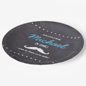 Our Little Man is 1 Mustache have cake custom ペーパープレート (アングル)