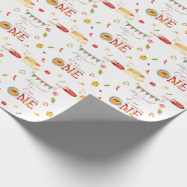 Our Little Meatball 1st Birthday ラッピングペーパー