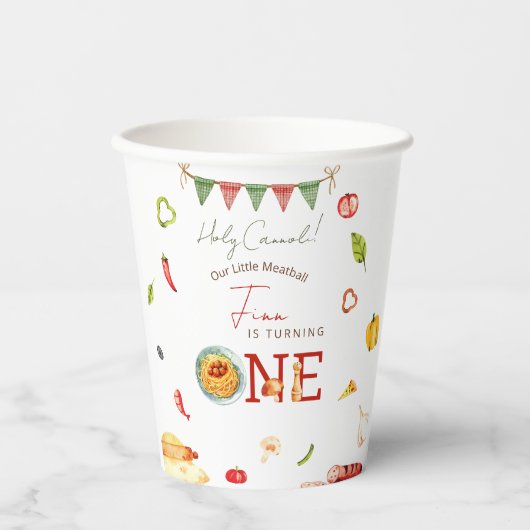 Our Little Meatball First Birthday Paper cup 紙コップ (正面)