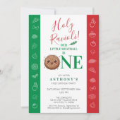 Our Little Meatball is One Birthday Party  招待状 (正面)