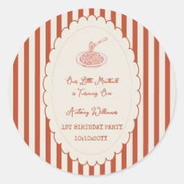 Our little meatball is turning one 1st Birthday  ラウンドシール