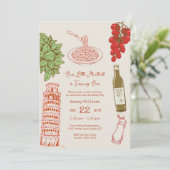 Our little meatball is turning one 1st Birthday  招待状 (スタンド正面)