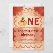 Our Little Meatball Is Turning One 1st Birthday  招待状 (正面)