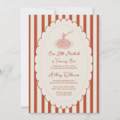 Our little meatball is turning one 1st Birthday  招待状 (正面)