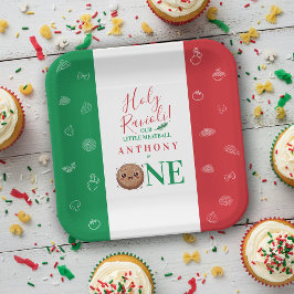 Our Little Meatball is Turning One Birthday Party  ペーパープレート