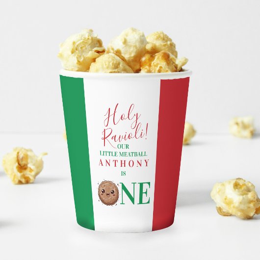 Our Little Meatball is Turning One Birthday Party  紙コップ