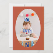 Our little meatball is turning one Photo Birthday  招待状 (裏面)